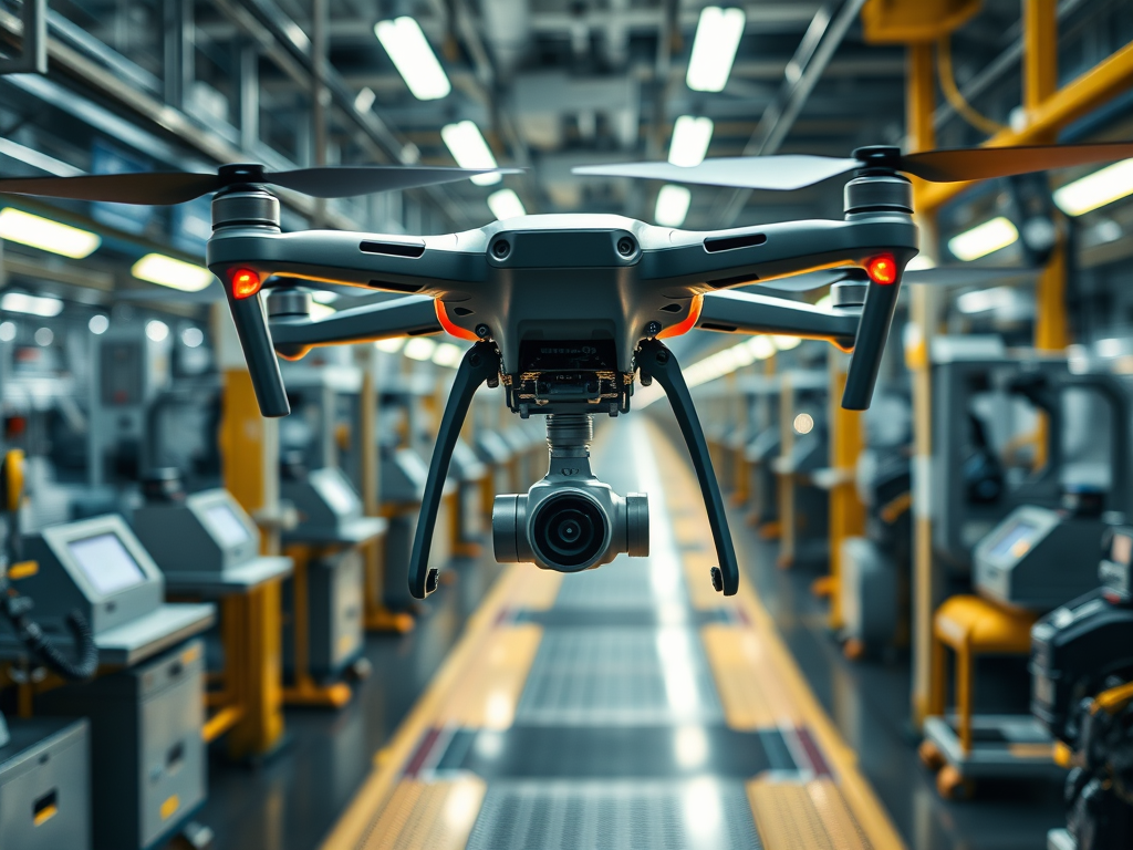 dron captura impresionantes imágenes dentro de la fábrica del futuro